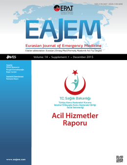 Acil Hizmetler Raporu - Eurasian Journal of Emergency Medicine