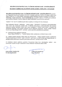 BELBİM ELEKTRONİK PARA VE ÖDEME HİZMETLERİ ANONİM