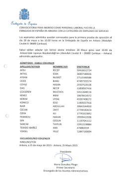 w, CONVOCATORIA PARA INGRESO COMO PERSONAL