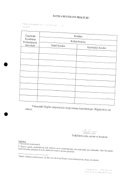 BANKA REFERANS lVIEKlİíB`LJl