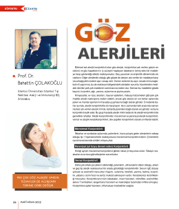 ALERJİLERİ - Eczanem Dergisi