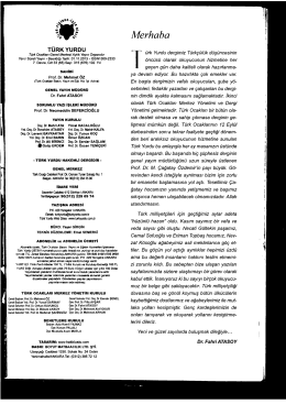 33- 2013 &ndash; Bir M&uuml;nzevinin Ardından, T&uuml;rk Yurdu, S. 315, ss. 35&ndash;36