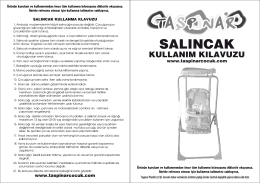 Taşpınar Salıncak Kullanım Kılavuzu