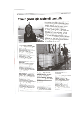 Haber-&Ouml;nlem Dergisi - Kimyasal Taşıma Ara&ccedil;ları Temizleyicileri