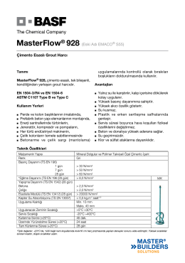 MasterFlow® 928 (Eski Adı EMACO® S55) Çimento