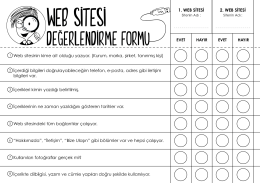 A4 SiyahBeyaz- WEB DEGERLENDIRME FORMU