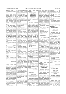 Hissedarların İnceleme Hakkı Hakkında İlanlar