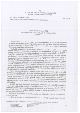 T.C. &Ccedil;ALIŞMA VE SOSYAL G&Uuml;VENLİK BAKANLIĞI