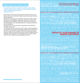 Bağlayıcı a&ccedil;ıklamalar ve ger&ccedil;ek dışı beyan