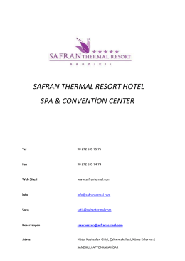safran thermal resort hotel spa & convention center