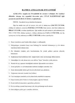 rathus atılganlık envanteri