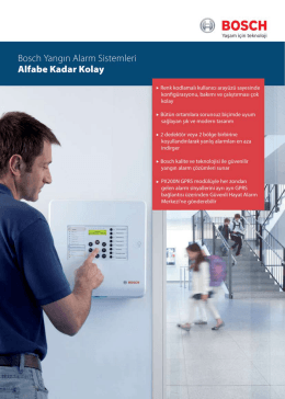 Bosch Yangın Alarm Sistemleri Alfabe Kadar Kolay