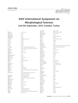 XXIV International Symposium on Morphological Sciences 2nd–6th