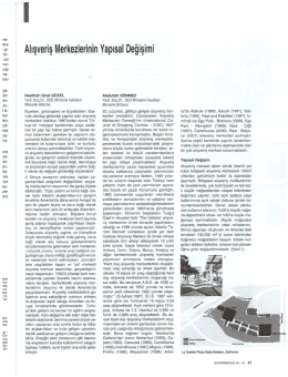 Alışveriş Merkezlerinin Yapısal Değişimi