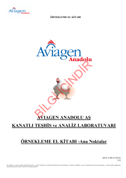 BİLGİ İÇİNDİR - Aviagen Anadolu