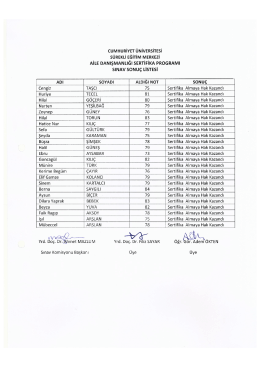 aile danışmanlığı sertifika programı - Cumhuriyet &Uuml;niversitesi S&uuml;rekli