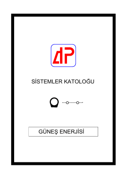 SİSTEMLER KATOLOĞU GÜNEŞ ENERJİSİ