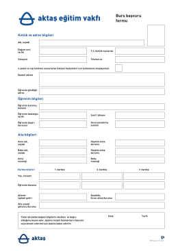 egitim vakfi-basvuru formu