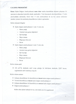 &Ccedil;ALIŞMA PRosED&Uuml;R&Uuml;