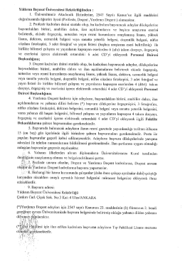 Yıldırım Beyazıt Üniversitesi Rektörlüğünden
