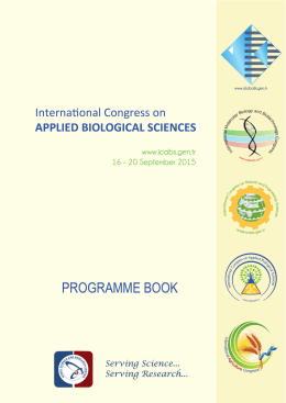 poster presentatıons - International Congress on Applied Biological