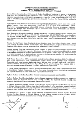 genel kurul toplantısı tutanağı