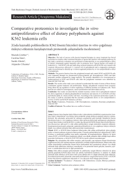 Comparative proteomics to investigate the in vitro antiproliferative
