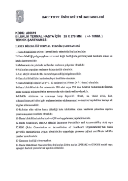 BıLEıgLıK TERMAL HAsTA ıçıN 25 x 279 MM. ( +ı