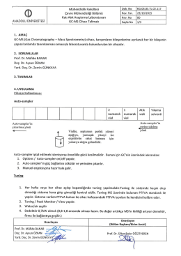 KG.03.03.TL.CE.117 GC-MS Cihazı Talimatı (ÇEV Katı Atık Araş.Lab.)