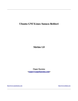 Ubuntu GNU\Linux Sunucu Rehberi Sürüm 1.0