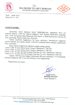 tc. balıkesir ticaret borsası