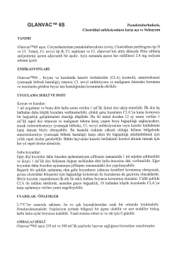 G LA NV&Aring;C TM &szlig; Pseudotuberkulozis, Clostridial enfeksiyonlara