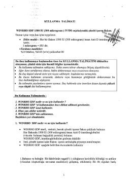 WinRho SDF 1500 IU (300 mcg) IV/IM Kullanma Talimatı