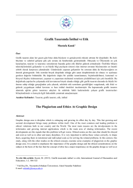 Grafik Tasarımda İntihal ve Etik The Plagiarism and Ethics At