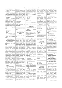 Ticaret Sicil Gazetesi - Özsoylular İnşaat A.Ş.
