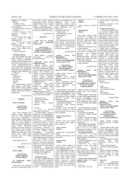 566 TÜRKİYE TİCARET sİCİLİ GAZETESİ 31
