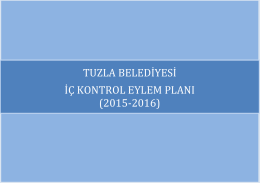 İç Kontrol Eylem Planı ( 2015-2016 )