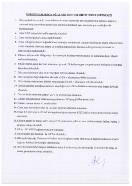 KoRinF GAZLAR içiN KÜTLE Akış KONTROL ciHAzı TEKNİK