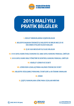 2015 mali yılı pratik bilgiler