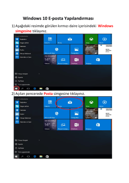 Windows 10 E-posta Yapılandırma Ayarları
