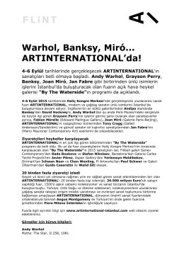 Warhol, Banksy, Miró... ARTINTERNATIONAL`da!