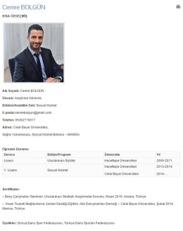 Araş.G&ouml;r.Cemre BOLG&Uuml;N - Celal Bayar &Uuml;niversitesi
