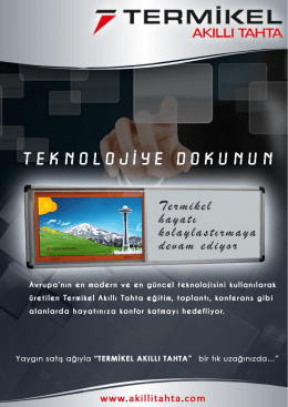 &Uuml;r&uuml;n Kataloğu - Termikel Akıllı Tahta
