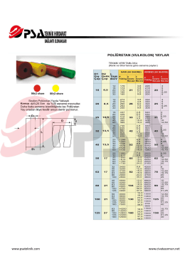 90±2 shore 80±2 shore Seçilen Poliüretan Yayda Yaklaşık