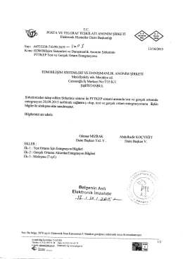 ptt kep entegrasyon yazısı