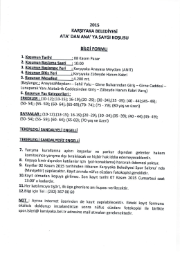 2015 KARŞIYAKA BELEDİYESİ ATA` DAN ANA` YA sAYGı Koşusu