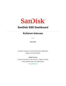 SanDisk SSD Dashboard Kullanım kılavuzu