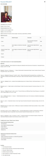 Yrd. Doç. Dr. Nursen BOLSOY