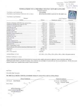 . . . . . S 21 _ n 03 YEM KATKISI VEYA PREMIKS TESCILI I&Ccedil;IN