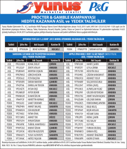 PROCTER & GAMBLE KAMPANYASI HEDİYE